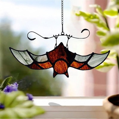 Multicolor Acryl Vogel Fensterbehang für Halloween Outdoor Home Dekoration