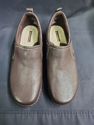 Thom McAn Women's Size 8m Brown Leather Slip On Shoes Comfort Casual New/no Tags