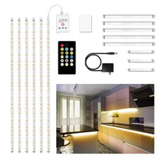 Under Cabinet Lights, 6 Pcs Under Cabinet Lighting With Remote, Dimmable Led