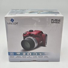 Minolta ProShot MN53Z 16MP Digital Camera Red With 53x Optical Zoom - New Sealed