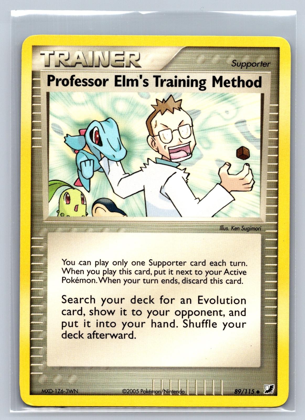 Professor Elm's Training Method 89/115 Uncommon Unseen Forces Pokemon LP