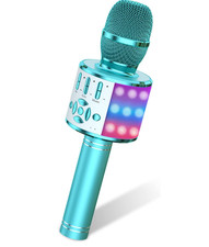 Amazmic Kids Karaoke Microphone Machine Toy Bluetooth Microphone Portable Wir...
