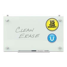 Whiteboard, Glass Dry Erase Board, Magnetic, 30" x 18", Infinity Frameless Mo...