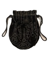 Authentic 1920s Art Deco Hand Beaded Velvet Flapper Purse