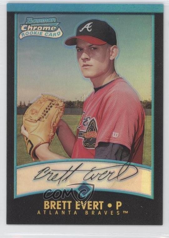 2001 Bowman Chrome Rookie Refractors Brett Evert #121 Rookie RC 0a1