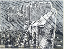 Edward Bawden : Snowstorm at Brighton : Archival Art Print