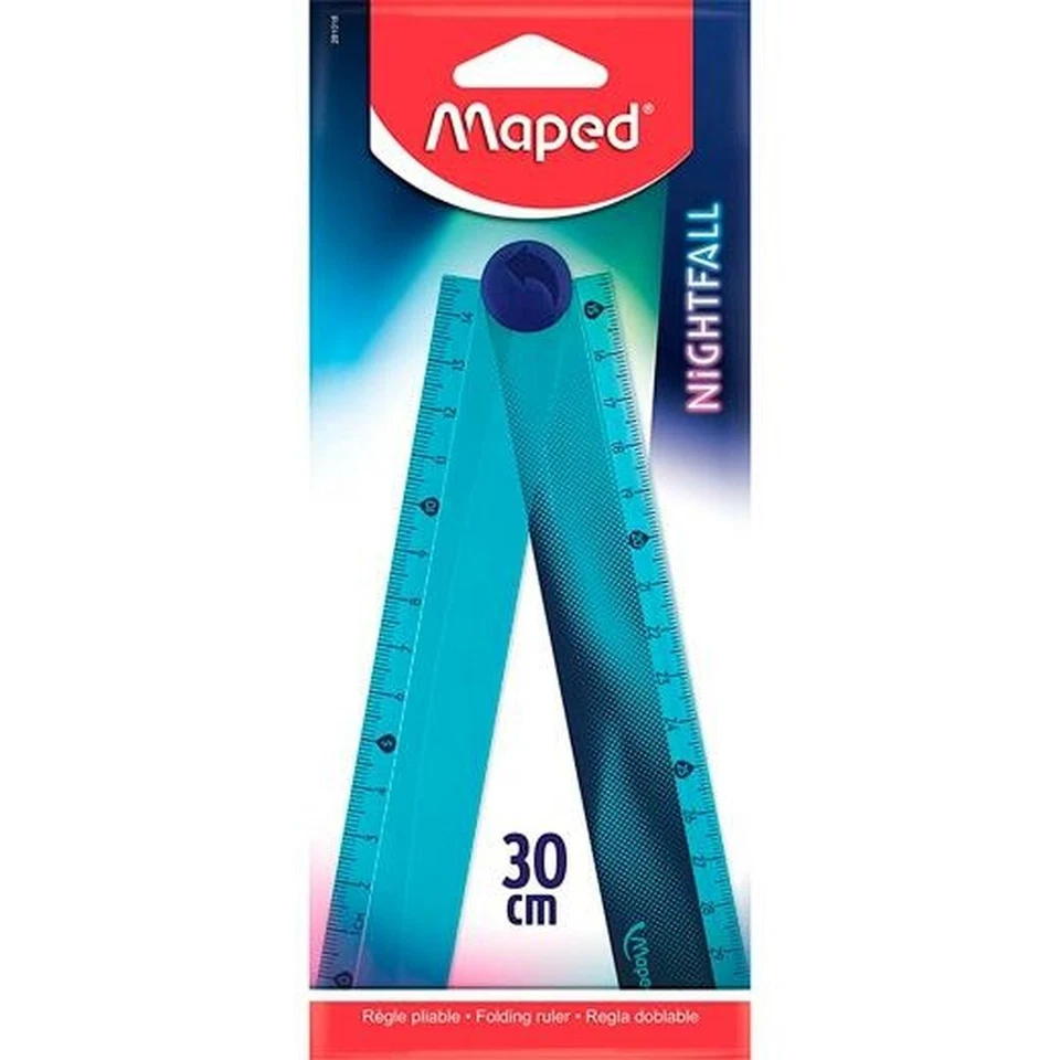 Regla Maped Nightfall Azul Plástico 30 cm 18 Unidades - Imagen 2 de 2