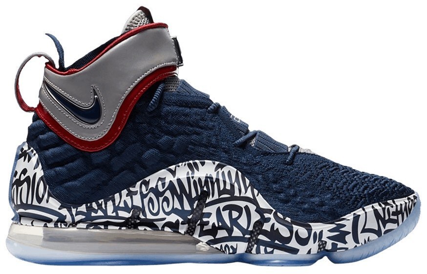 LEBRON 17 EP “Cold Blue” Nike LeBron 17 Graffiti Cold Blue Sneakers Men's US Size 6 シューズ(男性用)