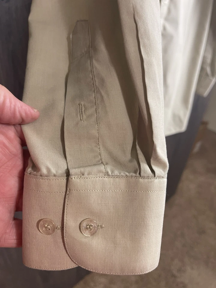 Рубашка с воротником мужская Daniel Ellissa на пуговицах размер XL 18 1/2 желтовато-коричневая - Изображение 3 из 4