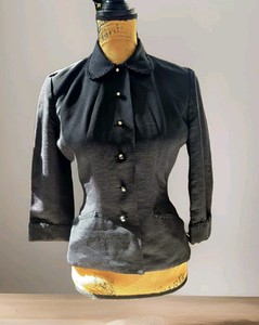 Stunning 1940s Doris Dodson Juniors Black Blazer 9