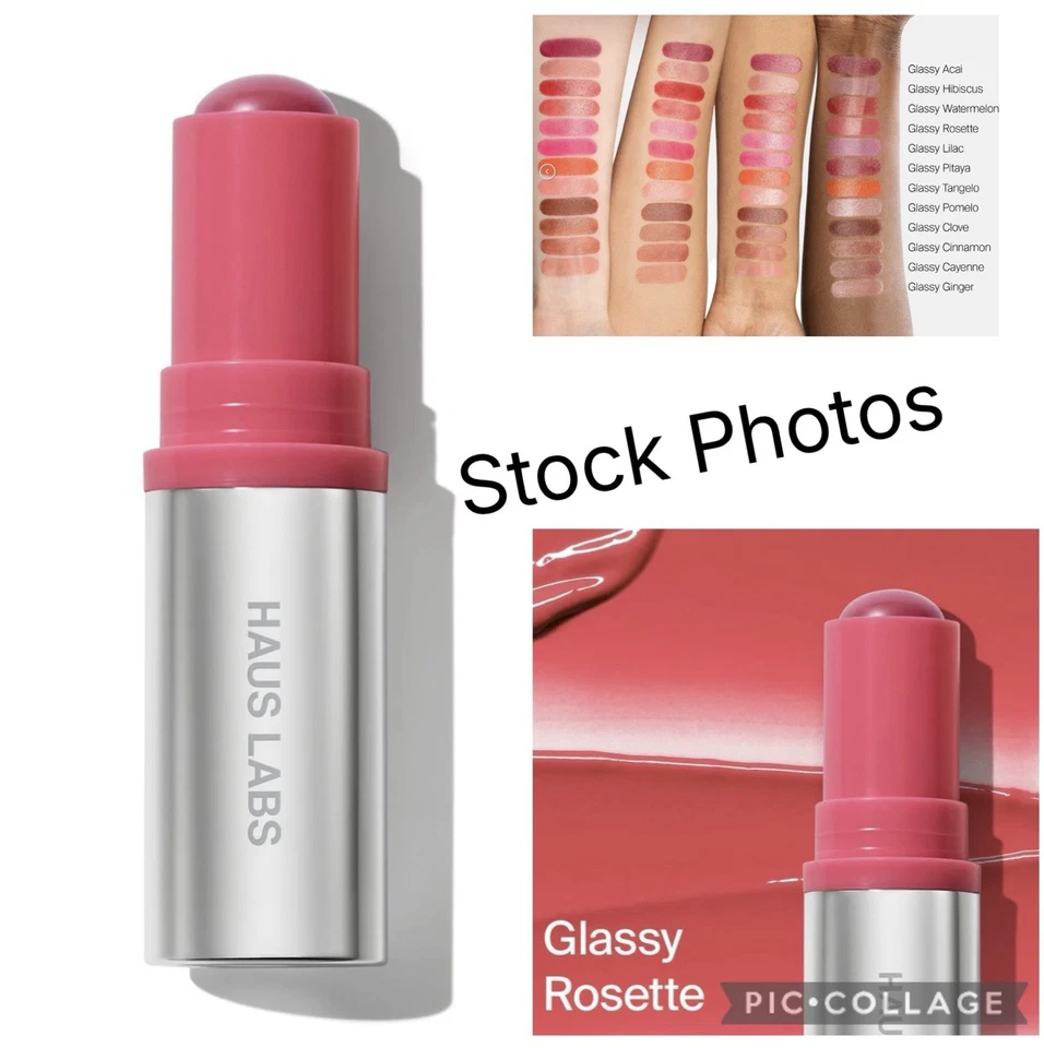 HAUS LABS Color Fuse Glassy Lip + Cheek Blush Balm GLASSY ROSETTE NIB RV$34 - Image 2 of 4