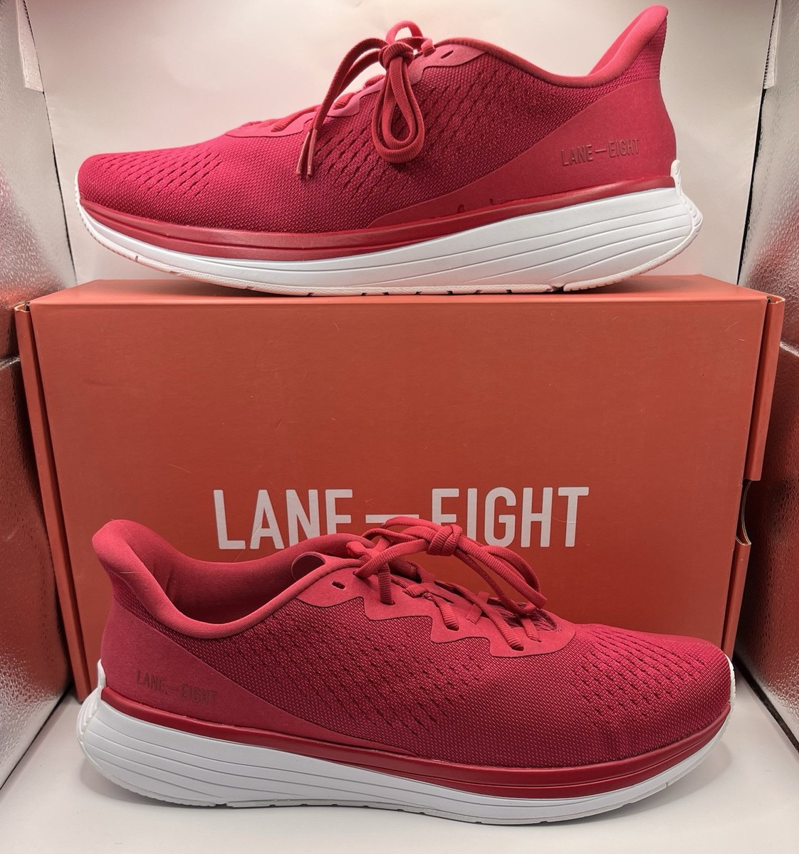Lane Eight The Relay Trainer Running Shoes Hibiscus Fuchsia Men Size 11 RT2104 Lane-Eight The Relay Trainer Running Shoes Hibiscus / Fushia  main image 3