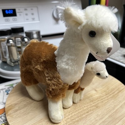 Adventure Planet 8.5  Mini Birth of Life Mother Llama w Baby Plush Animal Toy