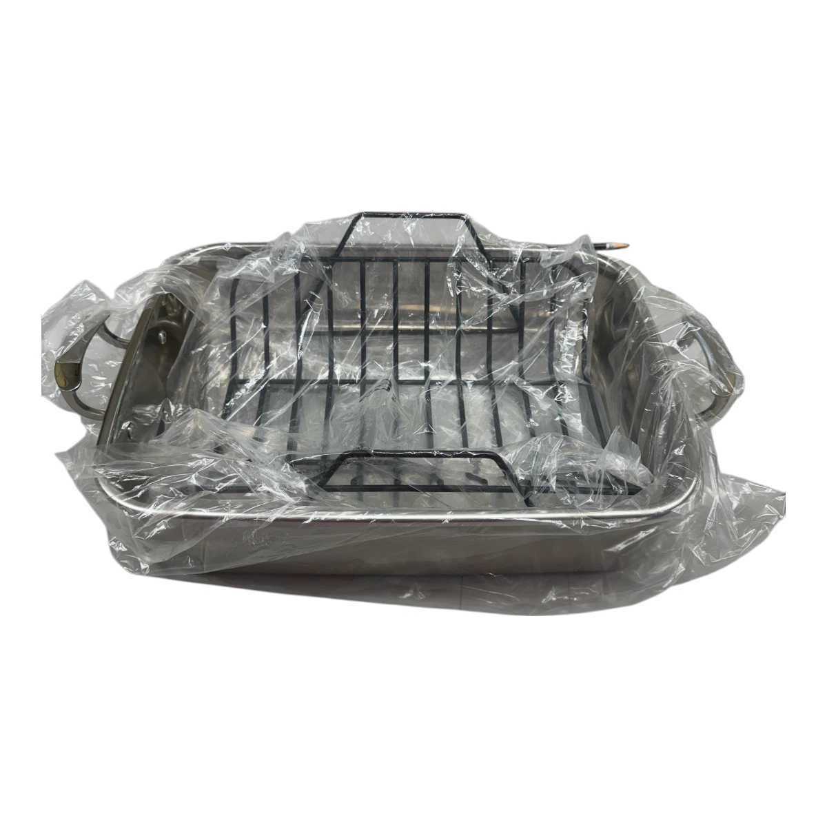 Rancher's Reserve Tender Beef Roasting Pan with Rack NEW w/Handles