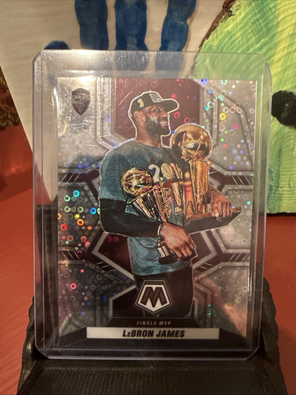 2021-22 Panini Mosaic Finals MVP LeBron James #298 Silver Fast Break Disco Prizm