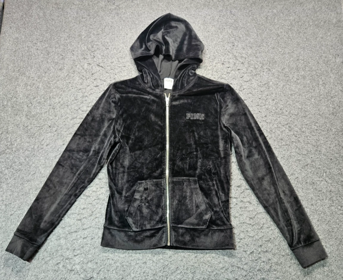Sweat à Capuche Femme Victoria's Secret Noir, Taille XS, Léger Et Super Doux (occasion Parfaite)
