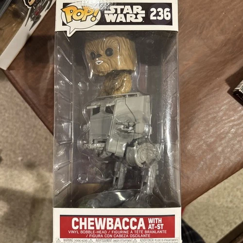 Funko Pop! Deluxe: Star Wars - Chewbacca w/ AT-ST #236. Tall. Open box.
