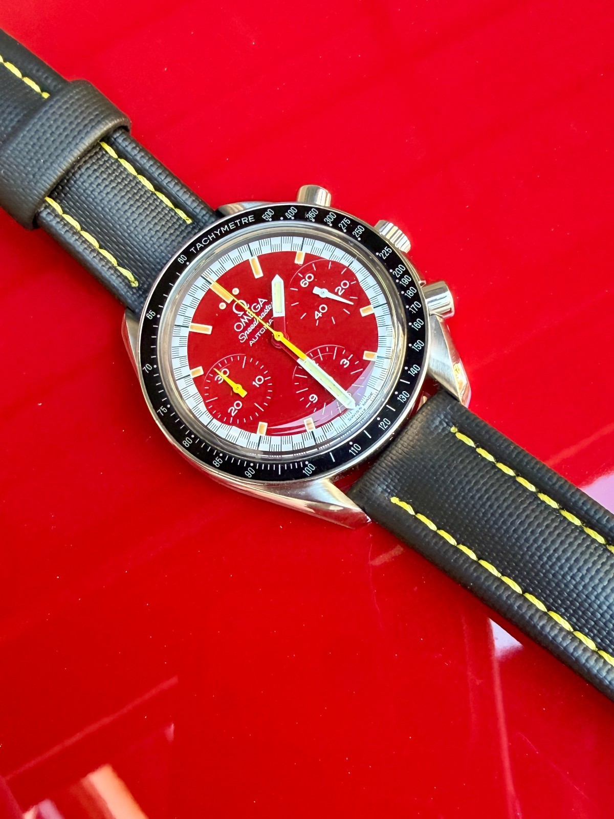 Omega Speedmaster Automatic Red Dial Schumacher R… - image 2