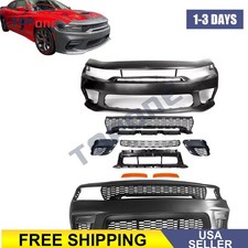 Front Bumper Kit With Side Mark For 2015-2023 Dodge Charger No-wide Body Style