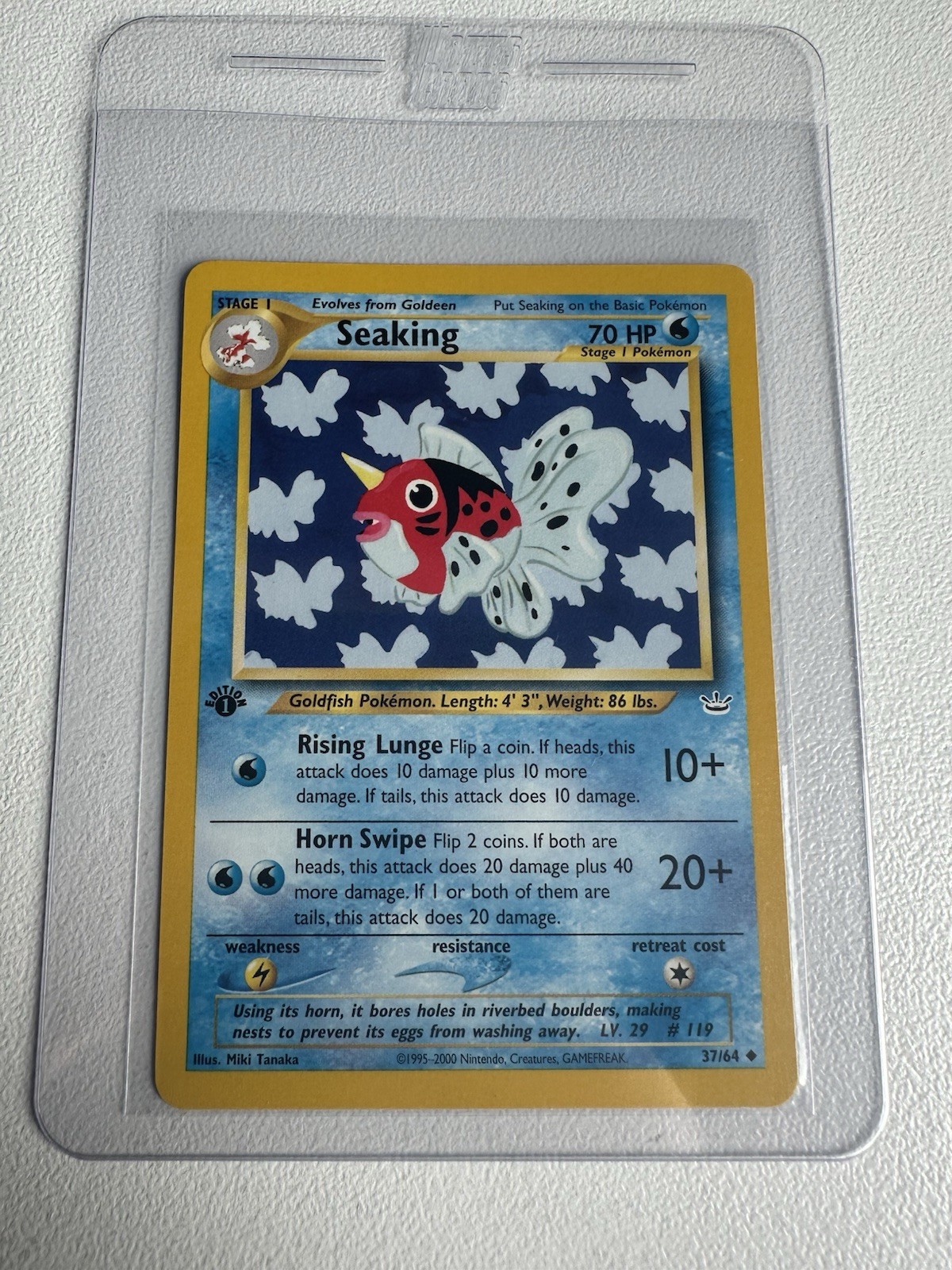 Seaking 37/64 1st Edition Neo Revelation WOTC Vintage Pokemon