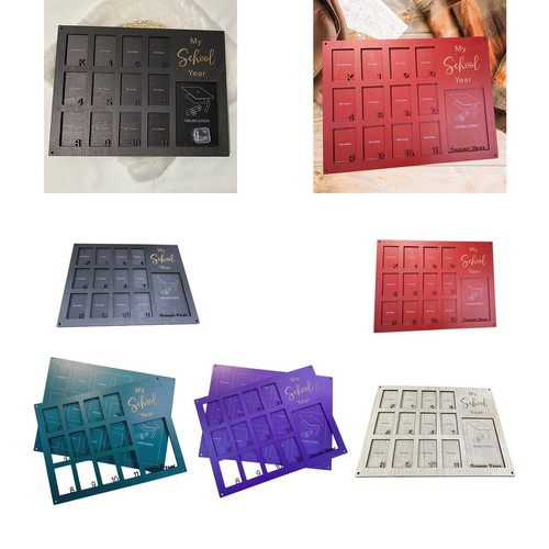 School Years Picture Frame Wood K to 12 Display Holder for Home Office Study