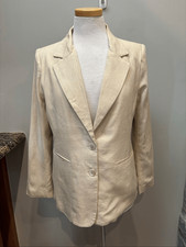 Chadwick  s 8P NWT tan lined linen blend 55 blazer
