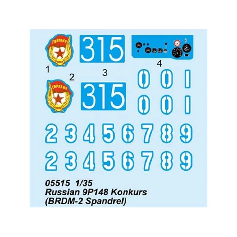 Modellino Schermato Russian 9p148 Konkurs (brdm-2 Spandrel) TRUMPETER 05515 1/ - Immagine 3 di 4