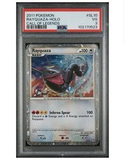 Pokemon TCG 2011 Call of Legends Rayquaza SL10 Shiny Holo Rare PSA 3