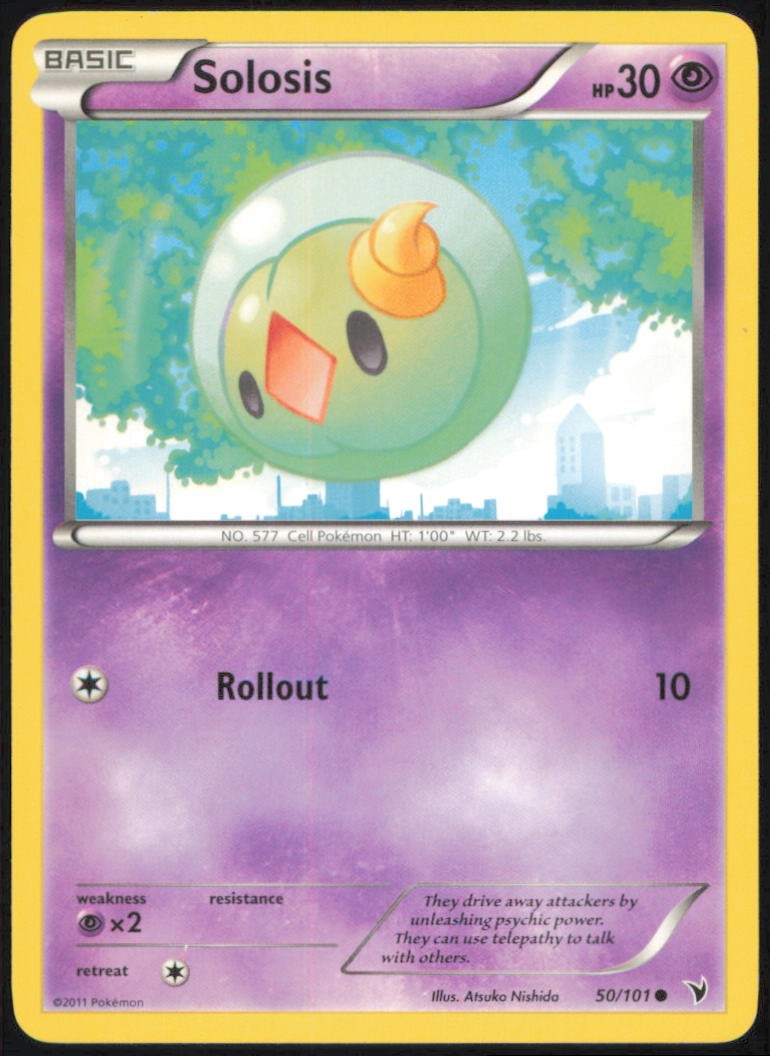 SOLOSIS 50/101 COMMON NOBLE VICTORIES POKEMON LIGHTLY PLAYED