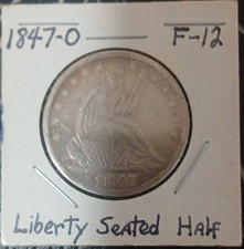 1847 O Seated Liberty Half Dollar (F12)