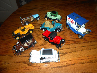 COOL LOT 8 DIECAST CARS Arko 1937 Ford Convertible Sedan,Signature Woody, Others