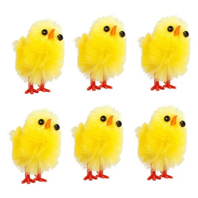 Osterküken 6er Pack 3,5cm Dekorationen, Mützchen Herstellen, Kunst Und Handwerk