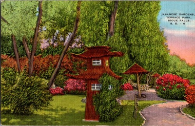 #ad #ad Sioux Falls South Dakota SD : GARDEN SCENE a 07 BA1592 C $8.15