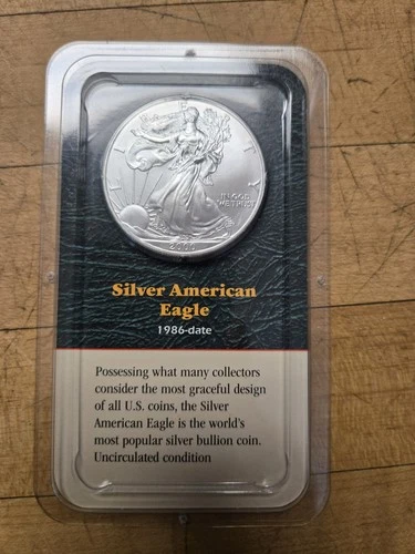 2000 American Silver Eagle $1 Coin 1 oz .999 Fine Silver BU in Littleton Holder