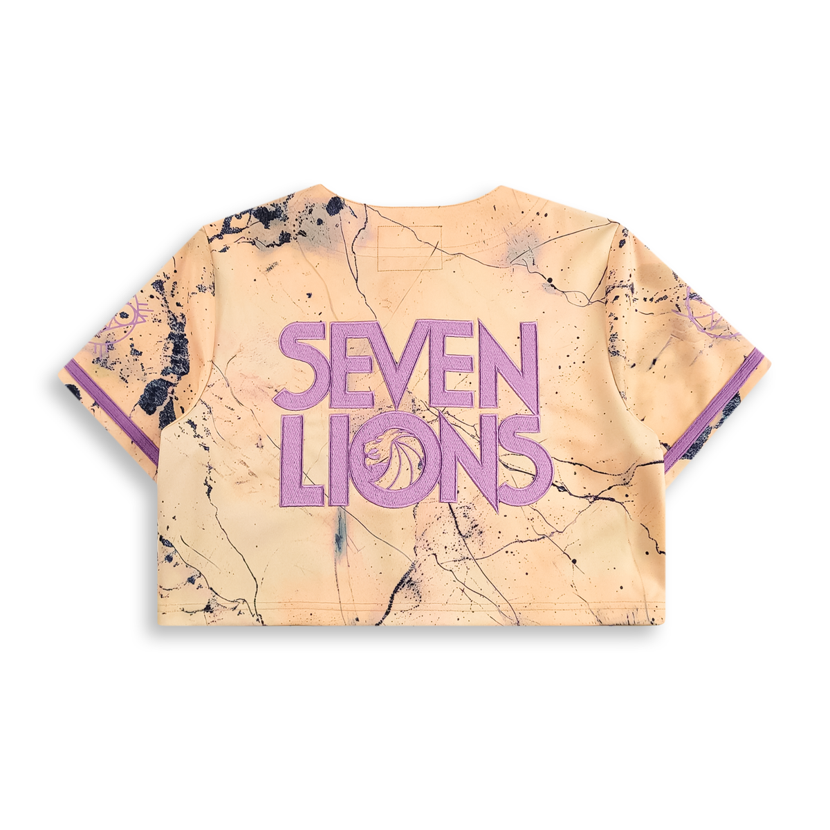 SEVEN LIONS - MARBLE & MYST CROP JERSEY EDM Rave Baseball Jersey