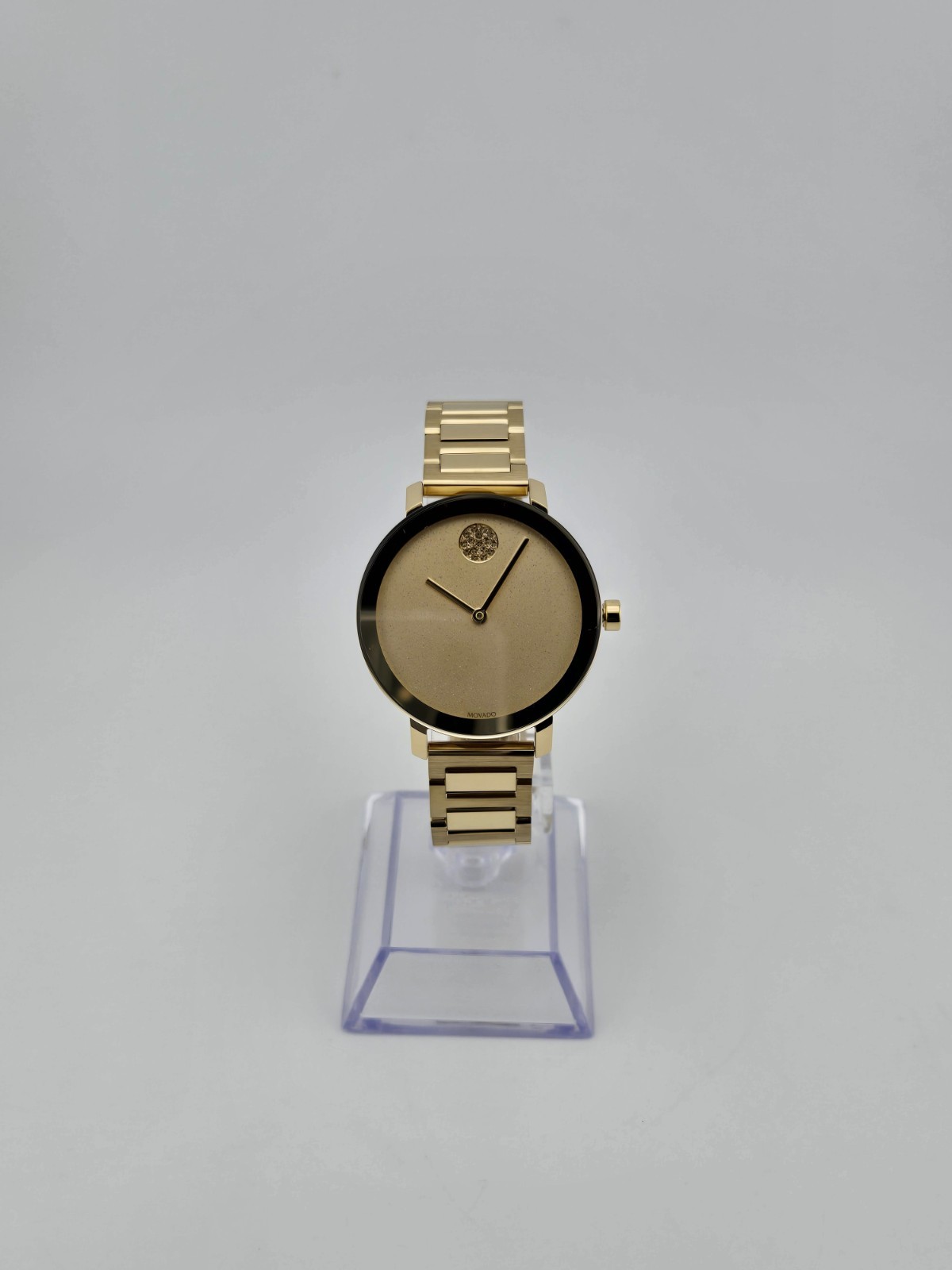 Movado Bold Evolution 3600733 Women's Gold-Tone Bracelet Glitter Dial Watch ⌚