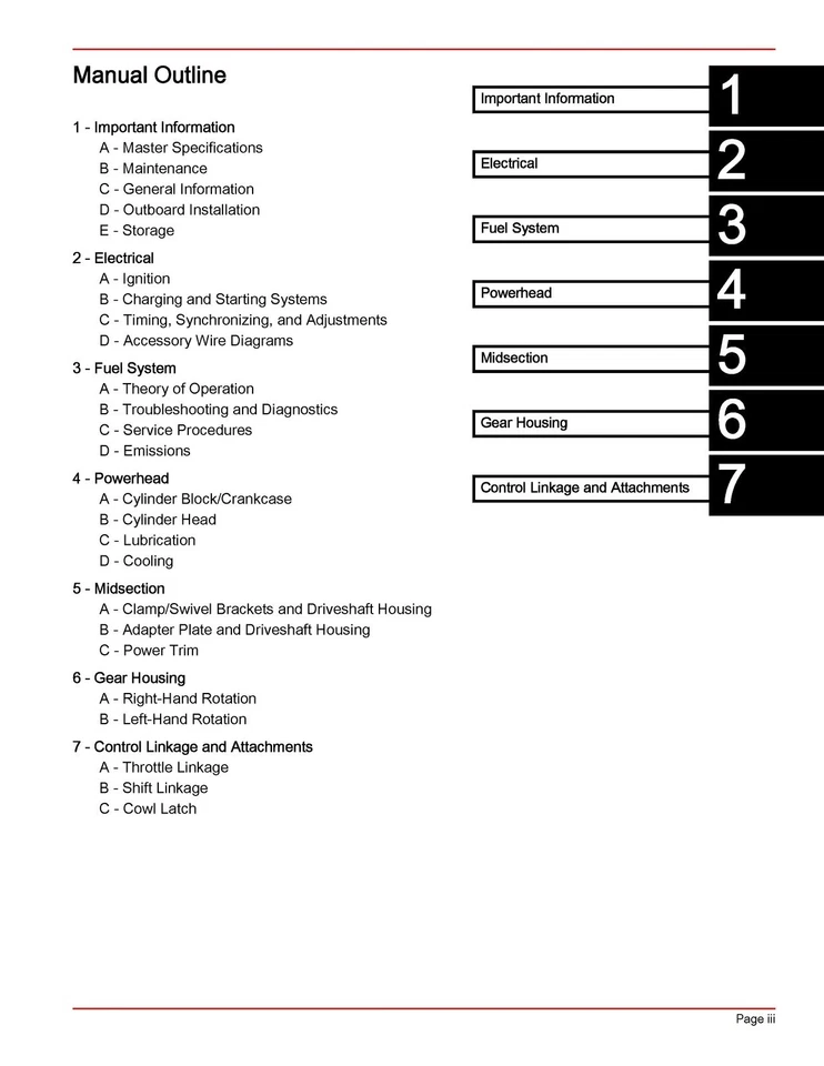 РУКОВОДСТВО ПО ОБСЛУЖИВАНИЮ ЧЕТЫРЕХТАКТНЫХ ДВИГАТЕЛЕЙ MERMERCURY 150 — ЗАКРЕПЛЕНО ПРОВОДОМ — ЖЕСТКАЯ КУРТКА - Изображение 2 из 4