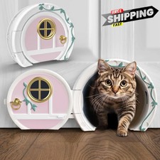 Gnome Door Cat Interior Lockable Easy Install Up to 20 lb Doors Stylish Flap