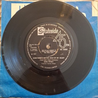 GENE PITNEY ''SOMETHING'S GOTTEN HOLD OF MY HEART'' 45 RPM VINYL SINGLE 1967 VG+