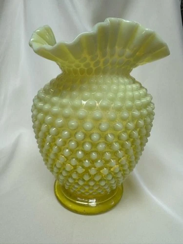 Yellow vintage vase