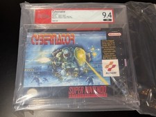 Cybernator Super Nintendo SNES Game Complete CIB PSA 9.4