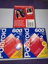Vintage Polaroid 600 Instant Film High Def. 3.5x4.2  EXPIRED Sealed Lot Of 3