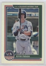 2022 Panini USA Baseball Stars & Stripes Holo Silver 32/80 Kevin Parada #25 0j81