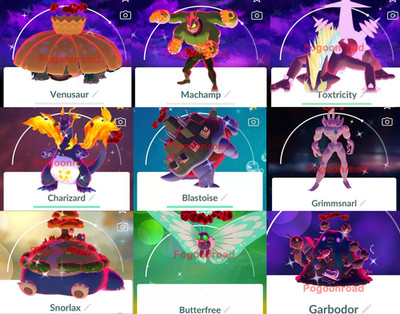 SHINY GIGANTAMAX Pokemon Gmax Rare CLICK TO SEE THE FULL LIST Go
