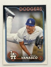 2024 Topps Update #US38 Ricky Vanasco Rookie Los Angeles Dodgers