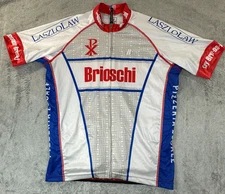 Hincapie Sportswear Brioschi Cycling Jersey Men’s XL White Red Blue Full Zip