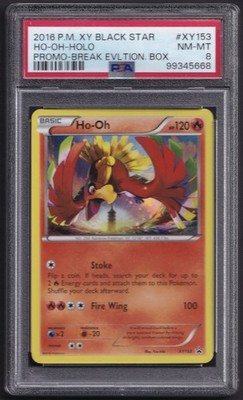 Pokémon Ho-Oh Holo Black Star Promo XY153 PSA 8 Mint EN
