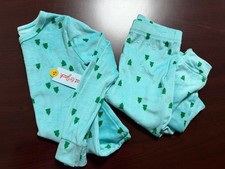 8 Cat  Jack Kids Snuggly Soft 2 PC Pajamas Set Woodland Green Holiday Christmas