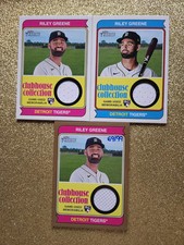 2023 Topps Heritage Clubhouse Collection /99 Rookie Relics Riley Greene RC MINT