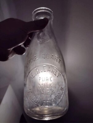 Antique E. R. Early Middletown Ohio Milk Bottle